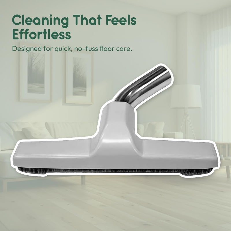 Selgo فرشاة أرضية محدثة من سيلغو لمكانس يوركا والعالمية بقطر داخلي 1 Â¼ بوصة (1.25'') (32 مم) مع شعيرات ناعمة من شعر الحصان بعرض 10 بوصات (أبيض - معدني) - Image 5